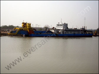 Dredger after launch